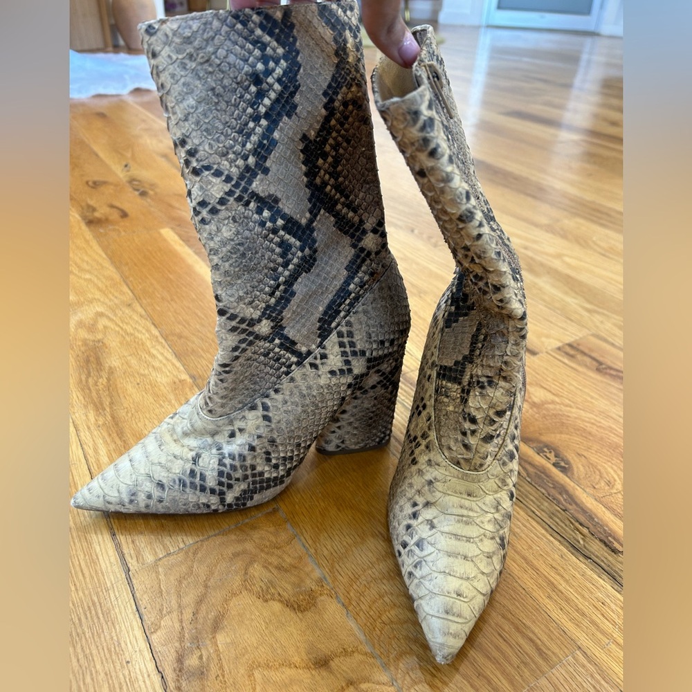 Yeezy snakeskin boots